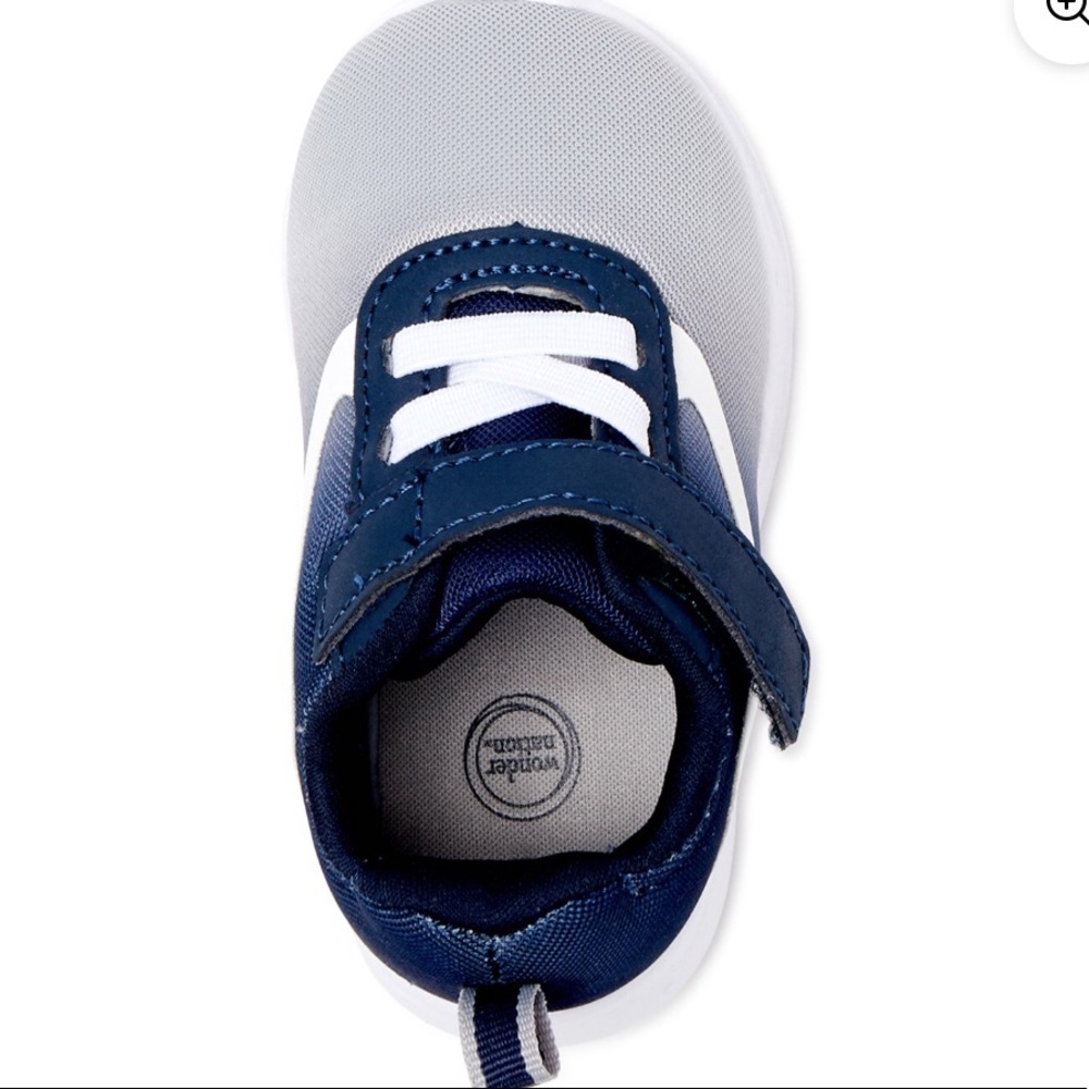 Wonder Nation Shoes Size 6 Babys Slip On Velcro New With Tags Blue-White - Picture 3 of 9